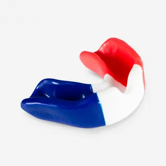 Decathlon Protectie Dentara rugby GILBERT Alb-Albastru-Alb Adulti, Marime unica