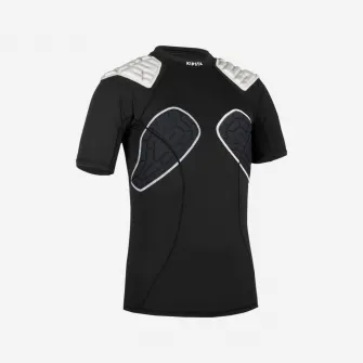 Decathlon Protectie umeri rugby R500 Negru-Alb Dama, M