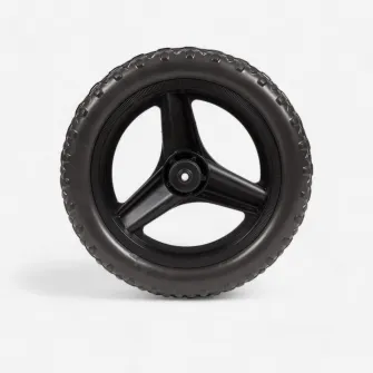 Decathlon Roata fata 10'' bicicleta fara pedale Runride Negru cu cauciucuri Negre, Marime unica