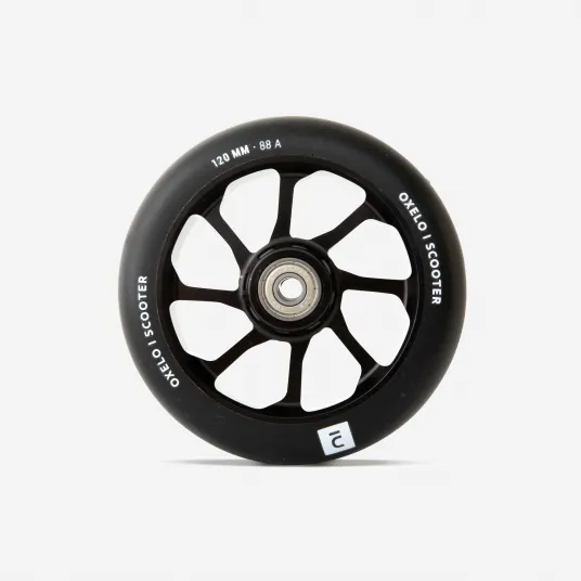 Decathlon Roata trotineta freestyle butuc aluminiu PU 120 mm Negru, Marime unica
