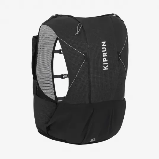 Decathlon Rucsac Alergare Trail running 10l mixt KIPRUN bag 900 Negru, M/L