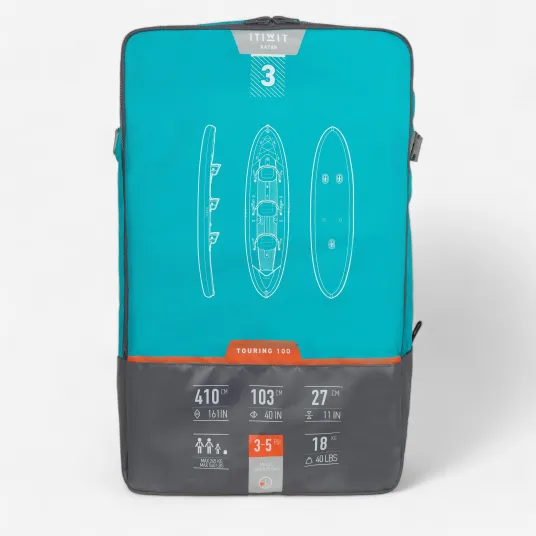 Decathlon Rucsac de transport caiac gonflabil X100 3 locuri, Marime unica