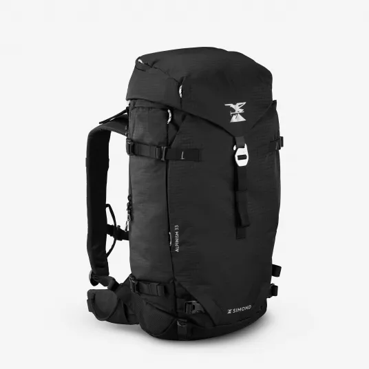 Decathlon Rucsac poilvalent modulabil Alpinism 33L Negru, Marime unica