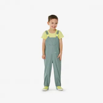 Decathlon Salopeta Impermeabila Drumetie MH900 Verde Copii 2-6 ani, 4-6 Ani