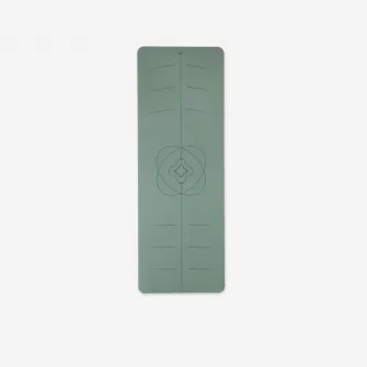 Decathlon Saltea ultra aderenta Yoga 185cm x 65 cm x 4mm Verde inchis, Marime unica