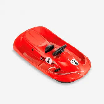 Decathlon Sanie cu frana si volan 1 loc Snow Formel Rosu Copii, Marime unica