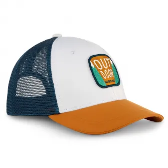 Decathlon Sapca Drumetie la munte MH100 TRUCKER Alb-Albastru Copii, Marime unica