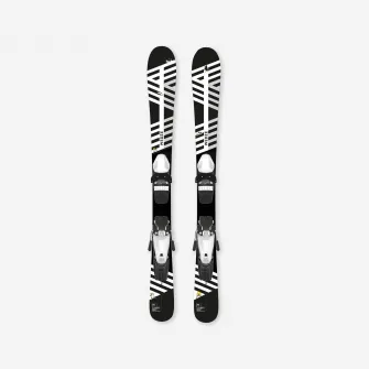 Decathlon Schiuri cu legaturi BOOST 500 Negru-Alb Copii, 117cm