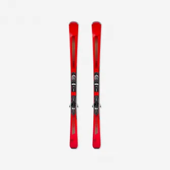 Decathlon Schiuri cu legaturi schi alpin Boost 500 Rosu Barbati, 163 CM