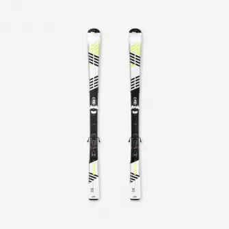 Decathlon Schiuri cu legaturi schi pe partie Boost 500 Alb-Galben Copii, 140 CM