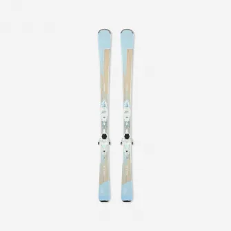 Decathlon Schiuri cu legaturi schi pe partie BOOST 500 Albastru Dama, 163 CM