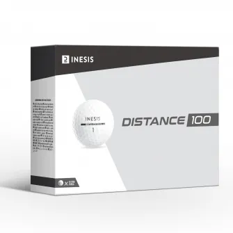 Decathlon Set 12 Mingi Golf INESIS DISTANCE 100 ALB, Marime unica