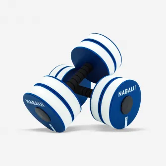 Decathlon Set 2 gantere din spuma Aquagym/Aquafitness Alb-Albastru, Marime unica