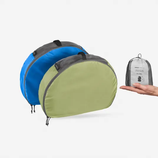 Decathlon Set 2 huse semicirculare de depozitare trekking 15L, Marime unica