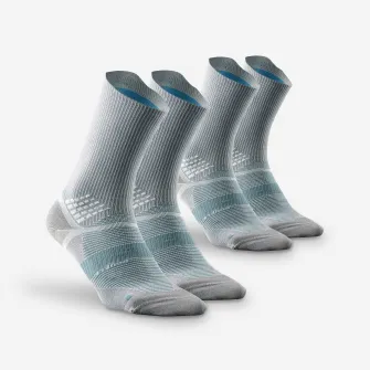 Decathlon Set 2 Perechi Sosete Lungi Drumetie la munte Hike520 Gri Adulti, 43/46