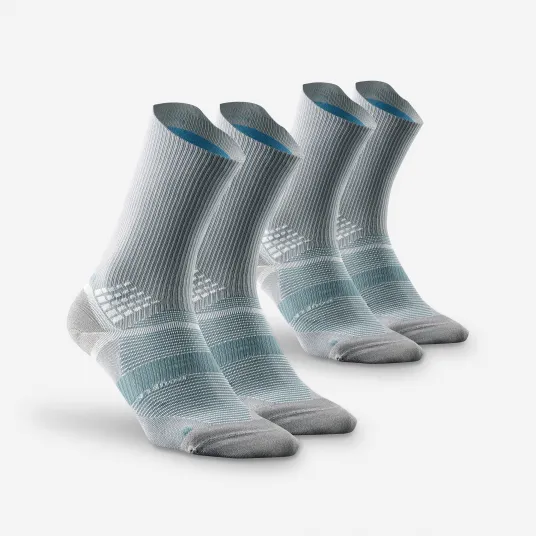 Decathlon Set 2 Perechi Sosete Lungi Drumetie la munte Hike520 Gri Adulti, 39/42