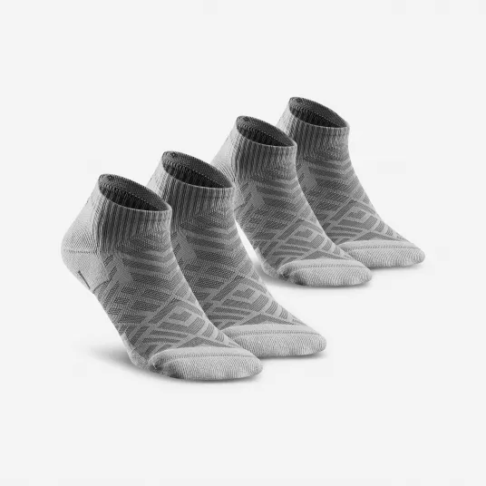 Decathlon Set 2 Perechi Sosete Scurte Drumetie la munte Hike100 Gri Adulti, 39/42