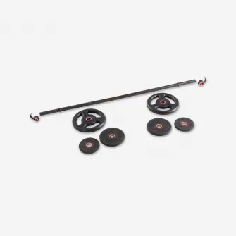 Decathlon Set 20 kg pump 1,30 m 28mm Bodybuilding, Marime unica