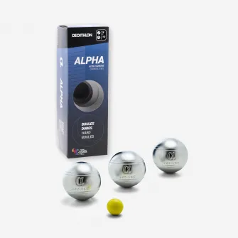 Decathlon Set 3 Bile dure competitii Petanque Alpha, 72mm 690 Grooved