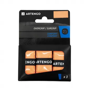 Decathlon Set 3 Overgrip Tenis Confort Portocaliu, Marime unica
