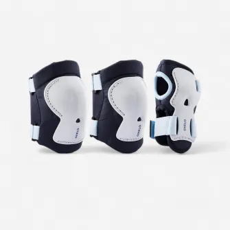 Decathlon Set 3 perechi protectii role/skateboard Play Albastru Copii, 2XS