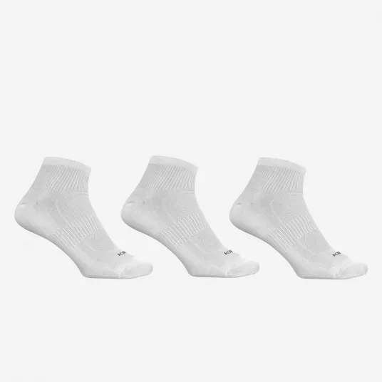 Decathlon Set 3 perechi Sosete Alergare RUN100 Alb, 47/50