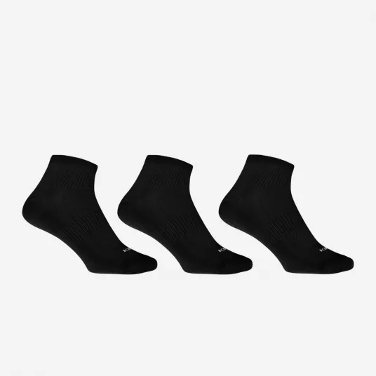 Decathlon Set 3 perechi Sosete Alergare RUN100 Negru, 47/50