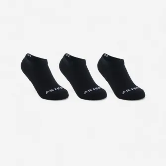 Decathlon Set 3 Perechi Sosete Scurte Tenis RS100 Negru Copii, 27/30