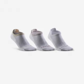 Decathlon Set 3 Perechi Sosete Scurte Tenis RS160 Alb Adulti, 39/42