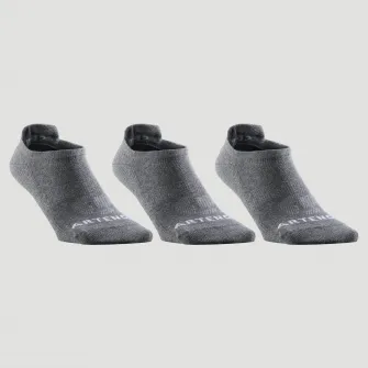 Decathlon Set 3 Perechi Sosete Scurte Tenis RS160 Gri Adulti, 35/38