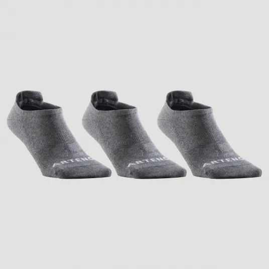 Decathlon Set 3 Perechi Sosete Scurte Tenis RS160 Gri Adulti, 43/46