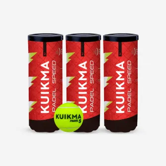 Decathlon Set 3 Tuburi x 3 Mingi Padel Kuikama PB Speed, Marime unica