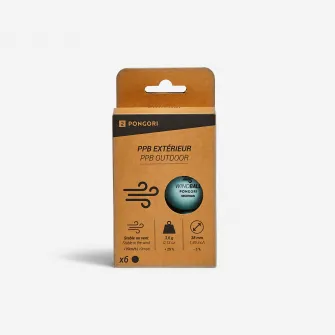 Decathlon Set 6 Mingi Rezistente la vant Tenis de masa in exterior, Marime unica