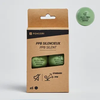 Decathlon Set 6 Mingi Seilentioase din spuma Tenis de Masa PPB100 SILENT, Marime unica