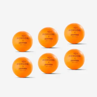 Decathlon Set 6 Mingi Tenis de Masa TTB100 1* 40+ Portocaliu, Marime unica
