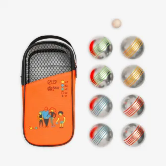 Decathlon Set 8 Bile Colorate Petanque 100 Agrement, Marime unica