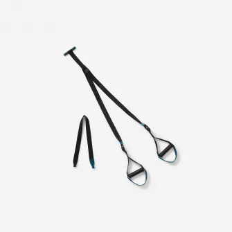 Decathlon Set chinga de suspensie Bodybuilding Negru-Albastru, Marime unica