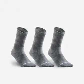 Decathlon SET DE 3 PERECHI DE SOSETE LUNGI DE TENIS  RS 500 GRI, 43/46