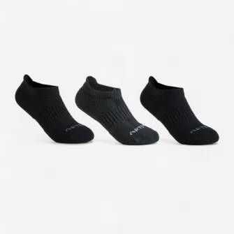 Decathlon SET DE 3 PERECHI SOSETE SCURTE TENIS  RS 500 NEGRU COPII, 35/38