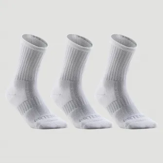 Decathlon SET DE 3 SOSETE LUNGI DE TENIS  RS 500 ALB, 47/50