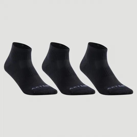 Decathlon SET DE 3 SOSETE MEDII DE SPORT RS 500 NEGRU, 43/46