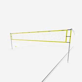 Decathlon Set Fileu + Structura Volei pe Plaja BV900 Dimensiuni oficiale Galben, Marime unica