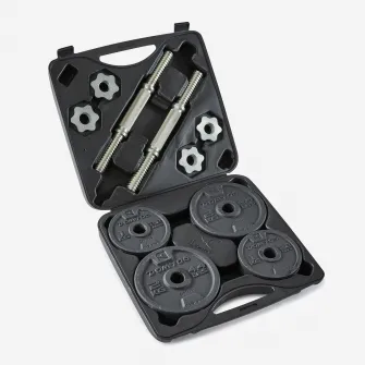Decathlon Set Gantere Bodybuilding 20 kg, Marime unica