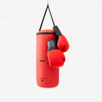 Decathlon Set sac de box + manusi de box Rosu Copii, Marime unica