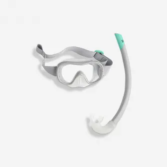 Decathlon Set snorkeling masca tub SNK 100 Gri Copii, S