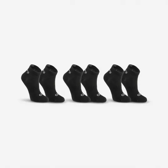 Decathlon Set Sosete MID Alergare 100 X3 Negru Copii, 31/34