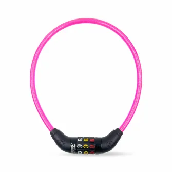 Decathlon Sistem antifurt bicicleta si accesorii cu simboluri Roz Copii, Marime unica