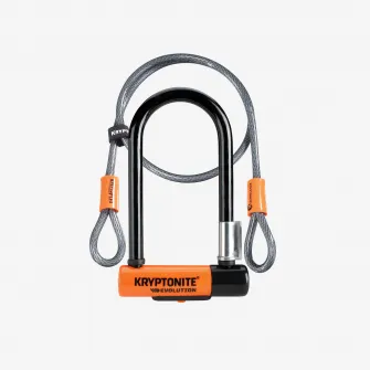 Decathlon SISTEM ANTIFURT BICICLETA U EVOLUTION MINI-7 CU CABLU KRYPTOFLEX, Marime unica