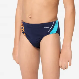 Decathlon Slip de baie inot 900 Yoke Albastru Portocaliu Baieti, 12-13 Ani