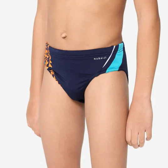 Decathlon Slip de baie inot 900 Yoke Albastru Portocaliu Baieti, 8-9 Ani